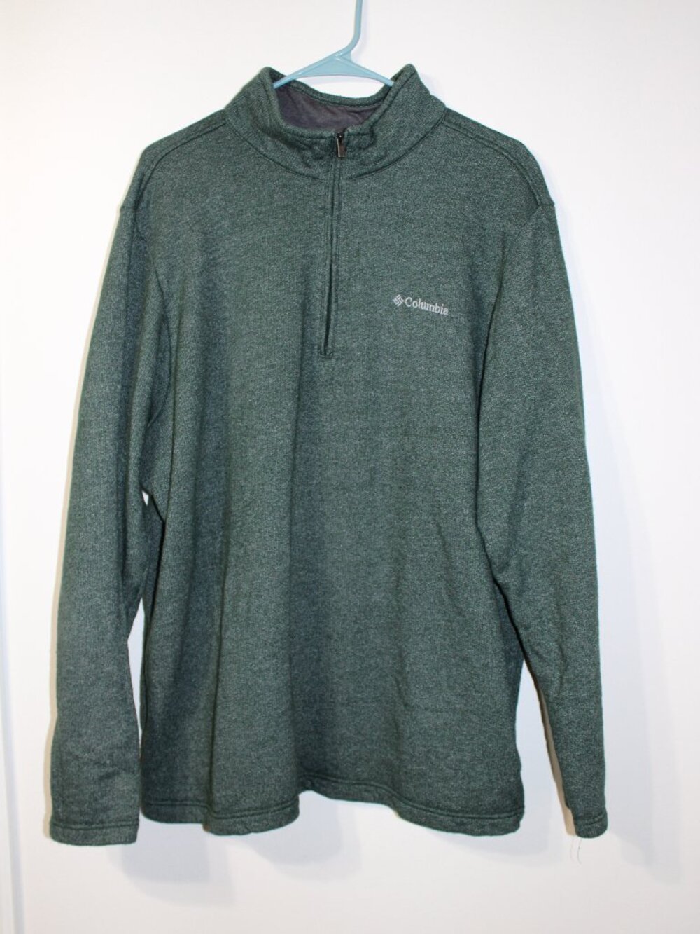 Columbia Great Hart Mountain III Half Zip Men's Green Pullover Shirt Jacket